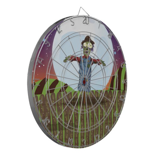 Zombie Vogelverschrikker Dartbord (Voorkant Links)