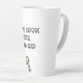 Zombie Voor Koffie Wit Halloween Latte Mok (Rechterhoek)