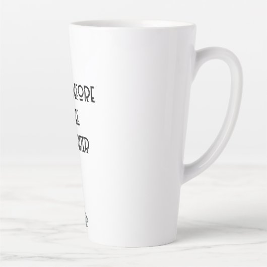 Zombie Voor Koffie Wit Halloween Latte Mok (Rechts)