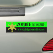 Zombie voor Sheriff Bumpersticker (Op auto)