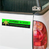 Zombie voor Sheriff Bumpersticker (Op Truck)