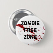 Zombie-vrije zone ronde button 5,7 cm (Voorkant /achterkant)