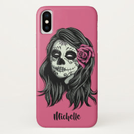 Zombie Vrouw aangepaste naam & kleur telefoon case