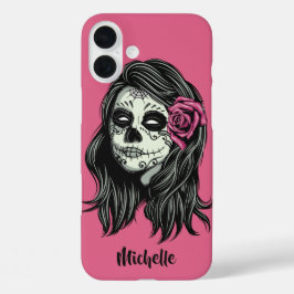 Zombie Vrouw aangepaste naam & kleur telefoon case