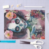 Zombie Vrouw Bloemen Waterverf Tissuepapier (Craft)