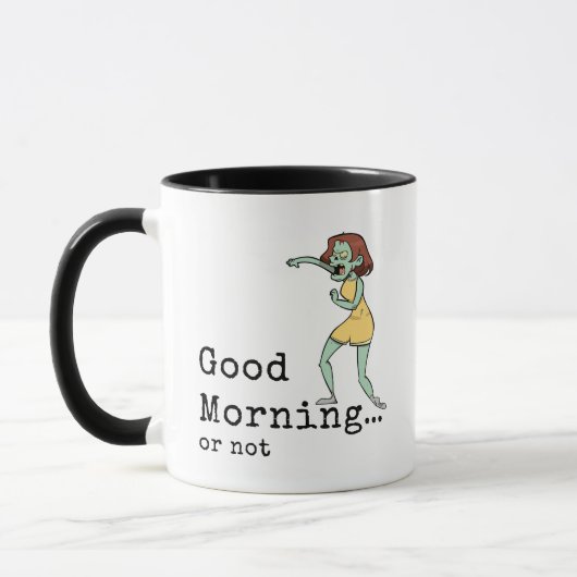 Zombie Vrouw Goedemorgen mok (Links)