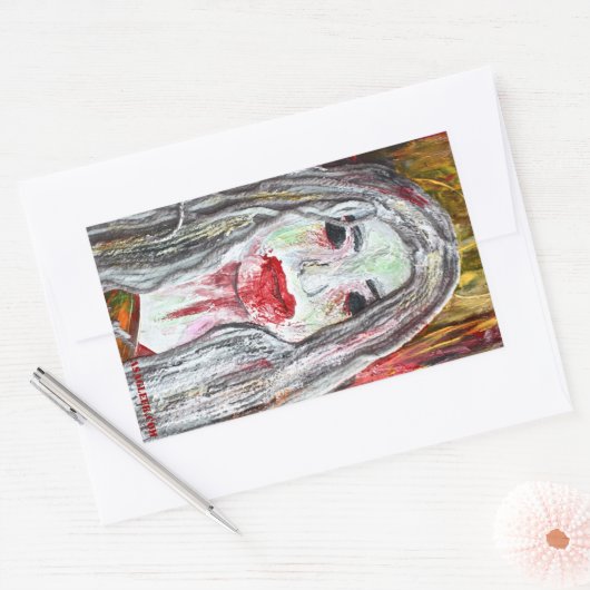 Zombie Vrouw Sticker (Envelop)