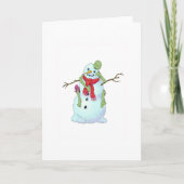 Zombie vs Snowman Feestdagen Kaart (Voorkant)