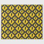 Zombie Waarschuwing Halloween Cadeaupapier (Vlak)