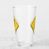 Zombie Waarschuwing Halloween Glas (Links)