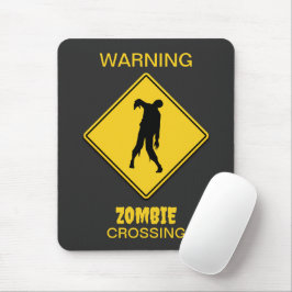 Zombie Waarschuwing Halloween Muismat