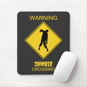 Zombie Waarschuwing Halloween Muismat