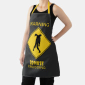 Zombie Waarschuwing Halloween Schort (Insitu)