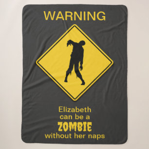 Zombie Waarschuwing Halloween Sherpa Deken