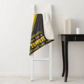 Zombie Waarschuwing Halloween Sherpa Deken (In situ)