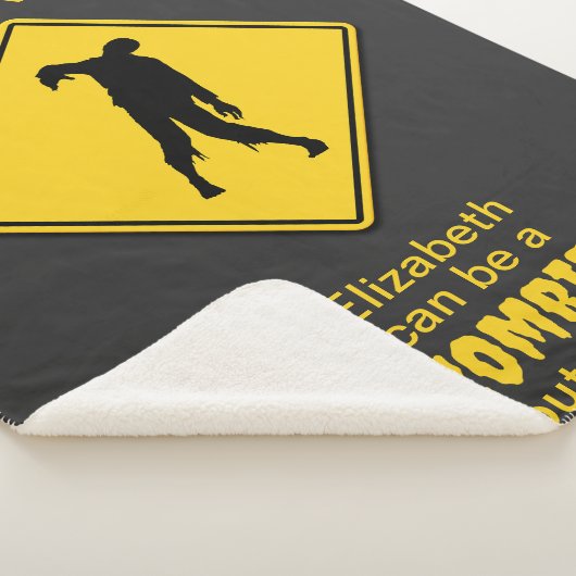 Zombie Waarschuwing Halloween Sherpa Deken (3/4)