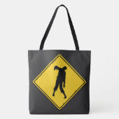 Zombie Waarschuwing Halloween Tote Bag (Voorkant)