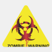 Zombie waarschuwing sticker (Voorkant)