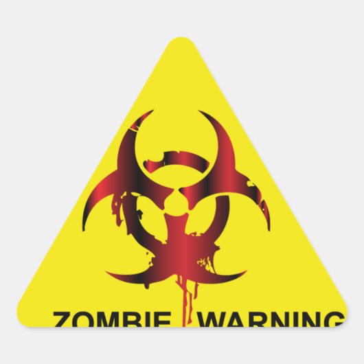 Zombie waarschuwing sticker (Voorkant)