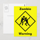 Zombie-waarschuwingsteken Briefkaart (Voorkant / Achterkant)