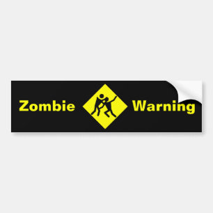 Zombie-waarschuwingsteken Bumpersticker