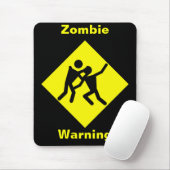 Zombie-waarschuwingsteken Muismat (Met muis)