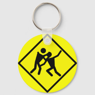 Zombie-waarschuwingsteken Sleutelhanger