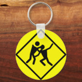 Zombie-waarschuwingsteken Sleutelhanger (Voorkant)