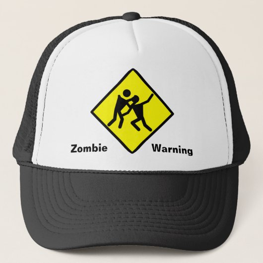 Zombie-waarschuwingsteken Trucker Pet (Voorkant)