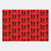 Zombie Walking Dead Black Red Inpakpapier Vel (Voorkant)