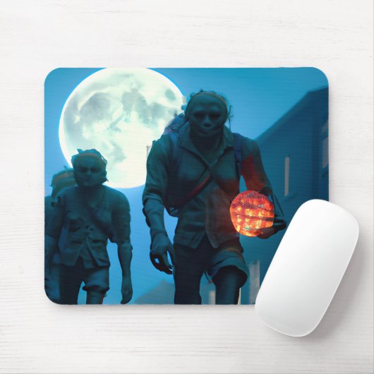 Zombie Walking Dead Horde Halloween Muismat (Met muis)