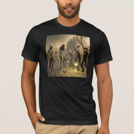 Zombie Walking Dead Horde Halloween T-shirt
