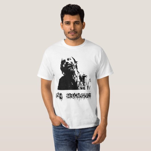 Zombie, Walking Dead, ik heb honger T-shirt (Voorkant volledig)