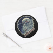 Zombie Walrus R Ronde Sticker (Envelop)