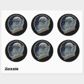 Zombie Walrus R Ronde Sticker (Vel)