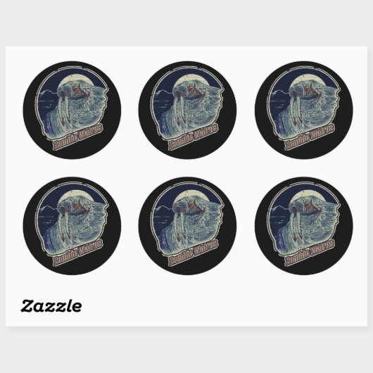 Zombie Walrus R Ronde Sticker (Vel)