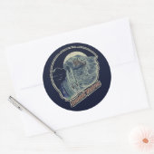 Zombie Walrus Ronde Sticker (Envelop)