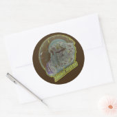 Zombie Walrus Ronde Sticker (Envelop)