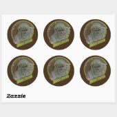 Zombie Walrus Ronde Sticker (Vel)