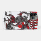 Zombie wasbeer met schedel en paraplu macabere Case-Mate iPhone case (Achterkant (horizontaal))