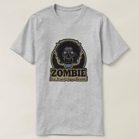 ZOMBIE We willen je hersenen ver.2 T-shirt (Design voorkant)