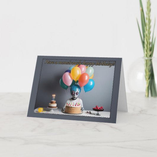 Zombie wenst Kaart verjaardag jongen (Voorkant)