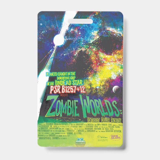 Zombie Werelden Halloween Melkweg van Horrors Badge (Voorzijde)
