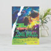 Zombie Werelden Halloween Melkweg van Verschrikkin Feestdagenkaart (Staand voorkant)