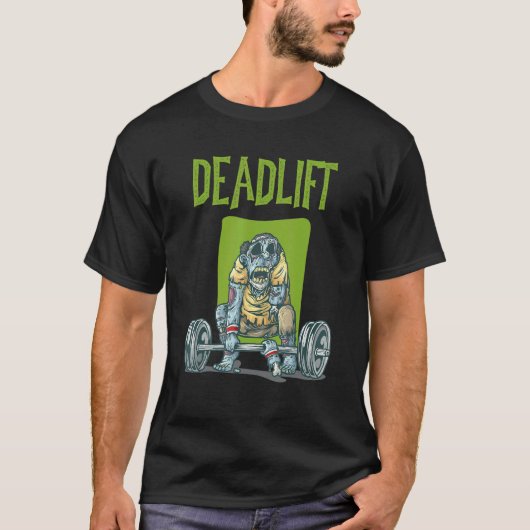 Zombie-werkout bij training in gewicht doadlift T T-shirt (Voorkant)