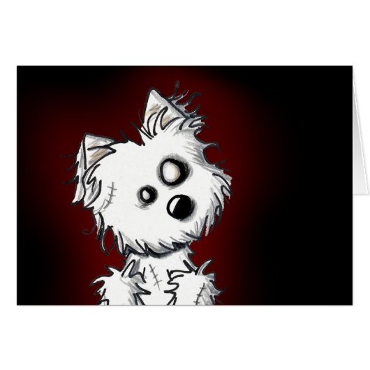 Zombie Westie Halloween (Voorkant Horizontaal)