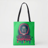 Zombie - Wij willen uw hersenen - groen en rood Tote Bag (Voorkant)