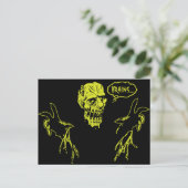 Zombie wil breinen briefkaart (Staand voorkant)