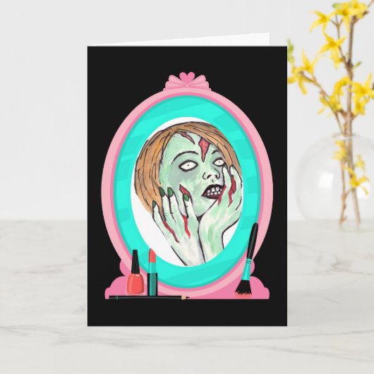 Zombie Wisdom Verjaardag Kaart (Gele Bloem)