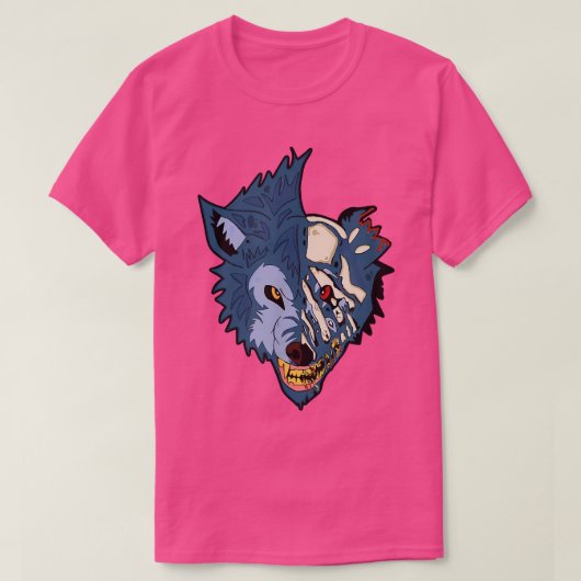 Zombie Wolf Werewolf Halloween Costume Fantasy 695 T-shirt (Design voorkant)